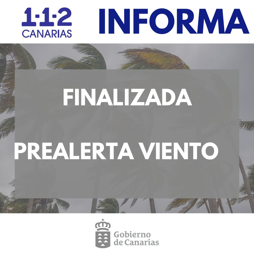 FINALIZADA LA PRE-ALERTA POR VIENTOS EN CANARIAS 22-11-23