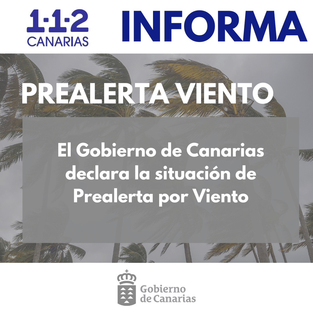 PREALERTA POR VIENTOS EN CANARIAS 20-11-23