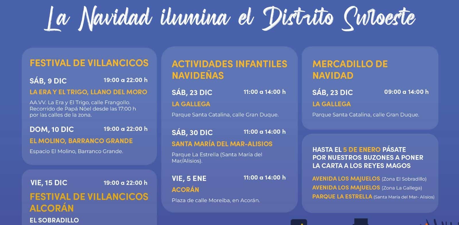 231220 Cartes actividades navideñas en el Suroeste