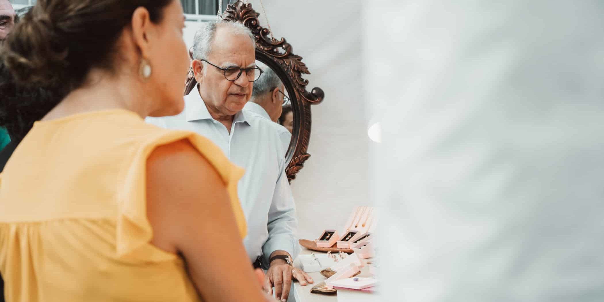 030123 Casimiro Curbelo, presidente del Cabildo de La Gomera, durante la última edición de la Feria Insular de Artesanía