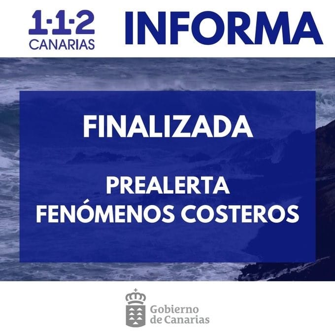FINALIZADA LA PREALERTA POR FENÓMENOS COSTEROS ADVERSOS 15-1-24
