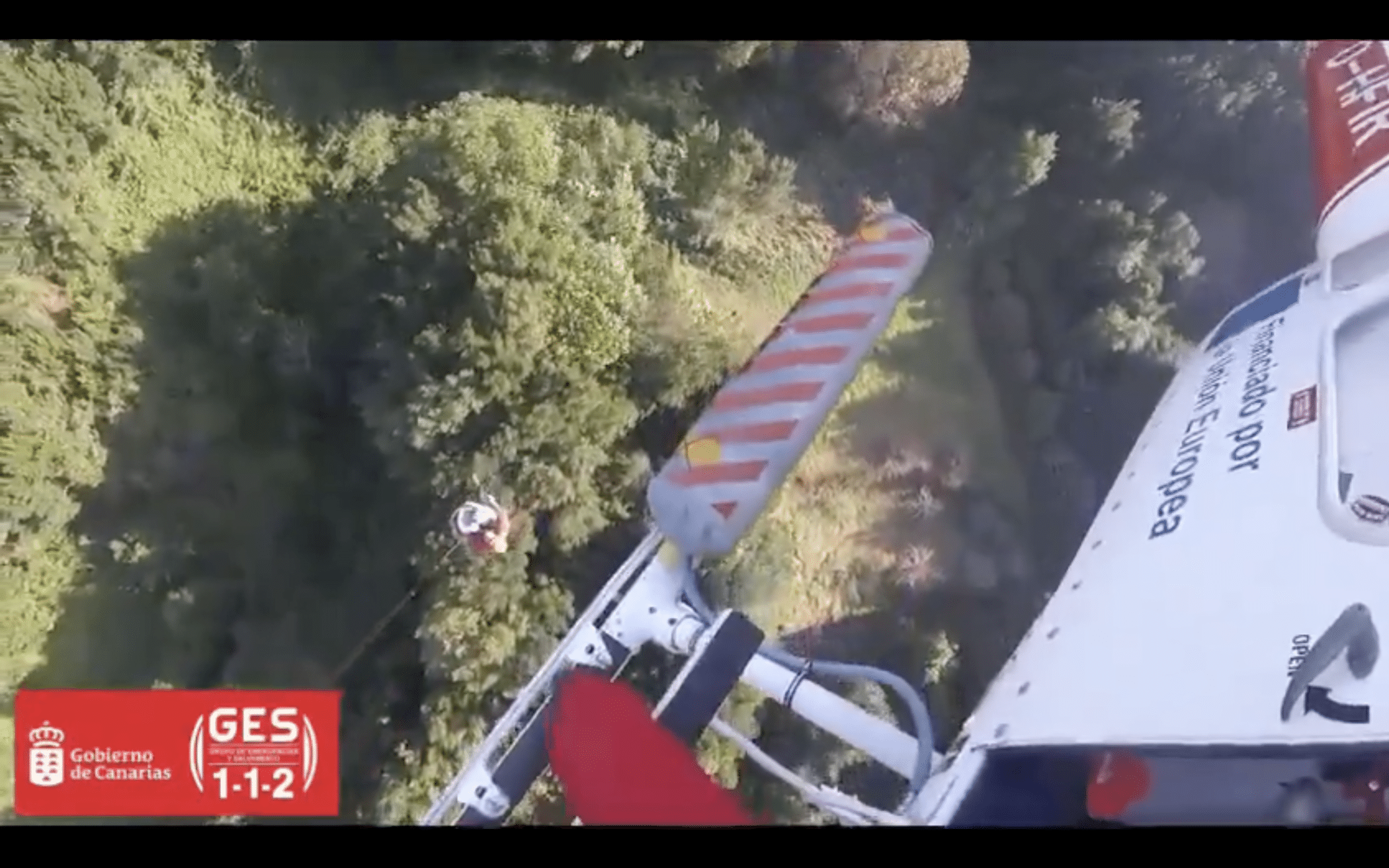 HELICÓPTERO DEL GES RESCATA A UNA SENDERISTA EN LA PALMA 31-12-23