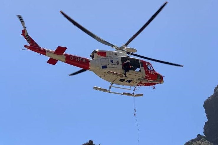 HELICÓPTERO DEL GES-RESCATE EN LA CALDERA DE TABURIENTE 28-1-24