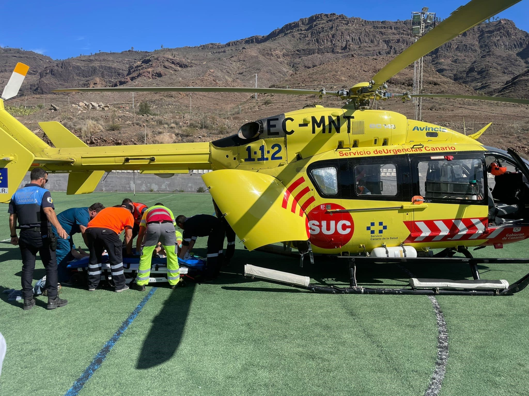 HOMBRE HERIDO TRAS CAER DE UN ÁRBOL1-MOGÁN 25-1-24