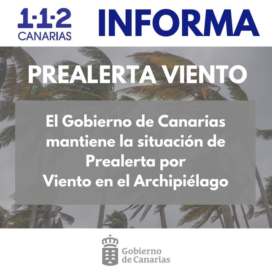 PREALERTA POR VIENTOS EN CANARIAS 25-1-24