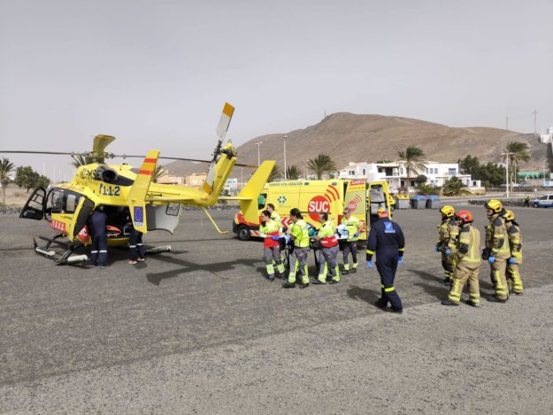 CICLISTA HERIDO GRAVE EN TUINEJE1-FUERTEVENTURA 18-2-24