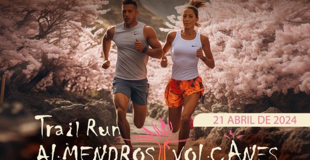 Cartel de la XII edición del Trail Run Almendros y Volcanes