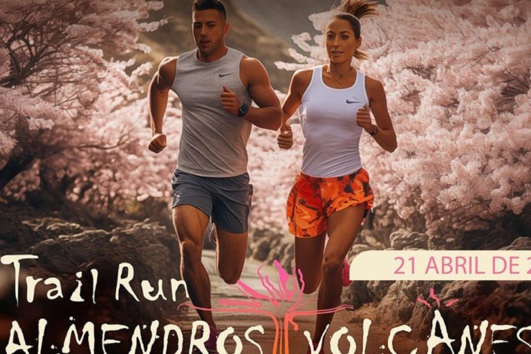 Cartel de la XII edición del Trail Run Almendros y Volcanes