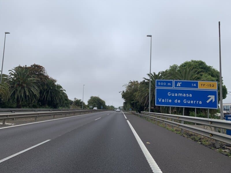 Sale a información pública el tercer carril de la TF-5 entre Guamasa y La Orotava con un coste de casi 300 millones