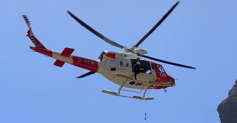 HELICÓPTERO DEL GES RESCATA A UN BELGA EN EL PASO-LA PALMA 20-2-24