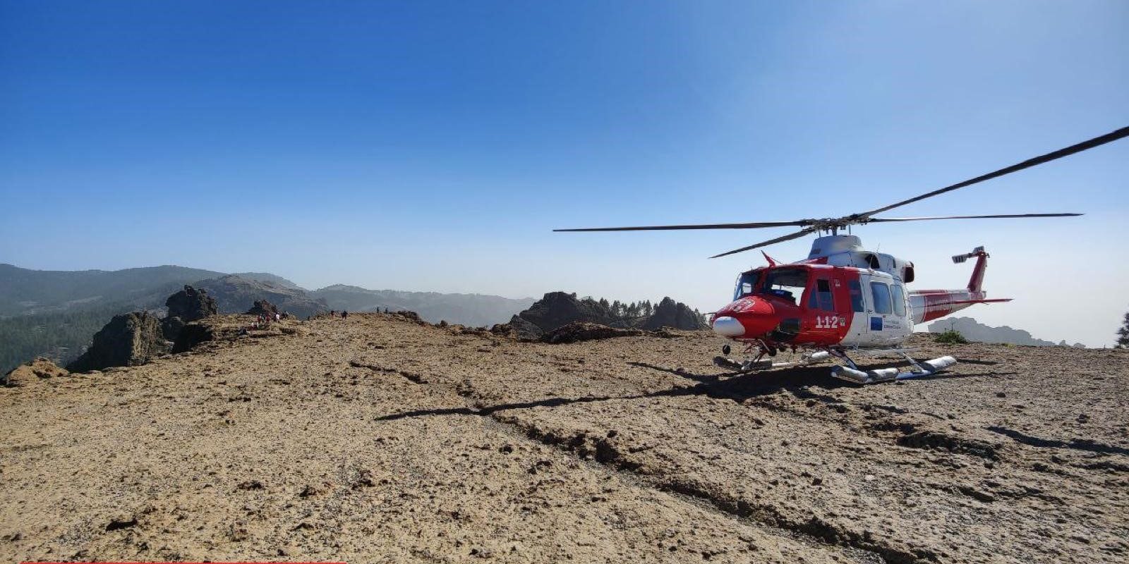 HELICÓPTERO DEL GES RESCATA A UN HOMBRE EN TEJEDA1 18-2-24
