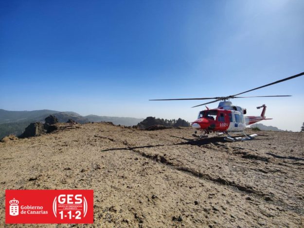 HELICÓPTERO DEL GES RESCATA A UN HOMBRE EN TEJEDA1 18-2-24