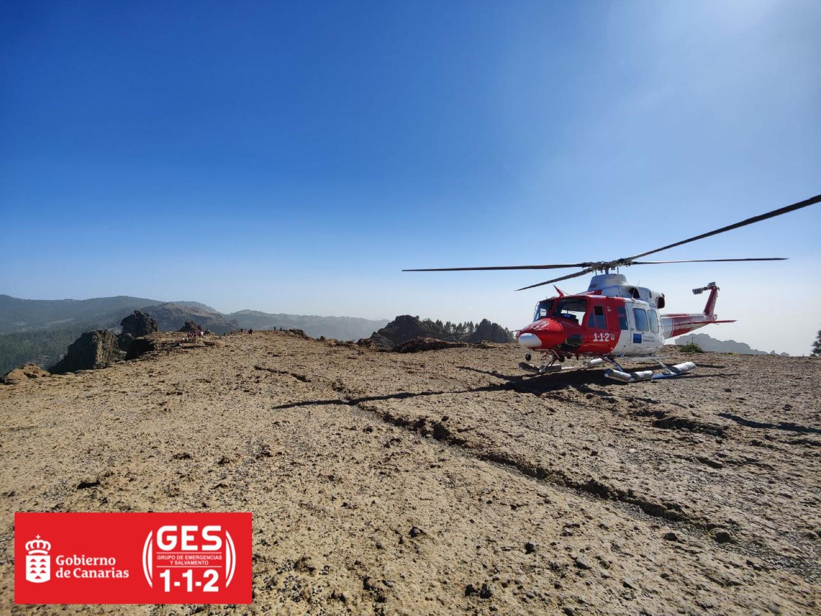 HELICÓPTERO DEL GES RESCATA A UN HOMBRE EN TEJEDA1 18-2-24