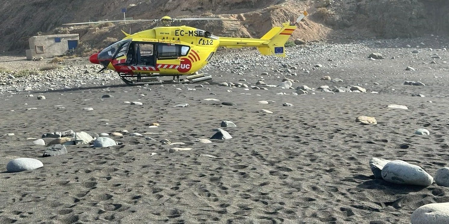 HOMBRE RESCATADO POR EL GES EN PÁJARA-FUERTEVENTURA 19-2-24