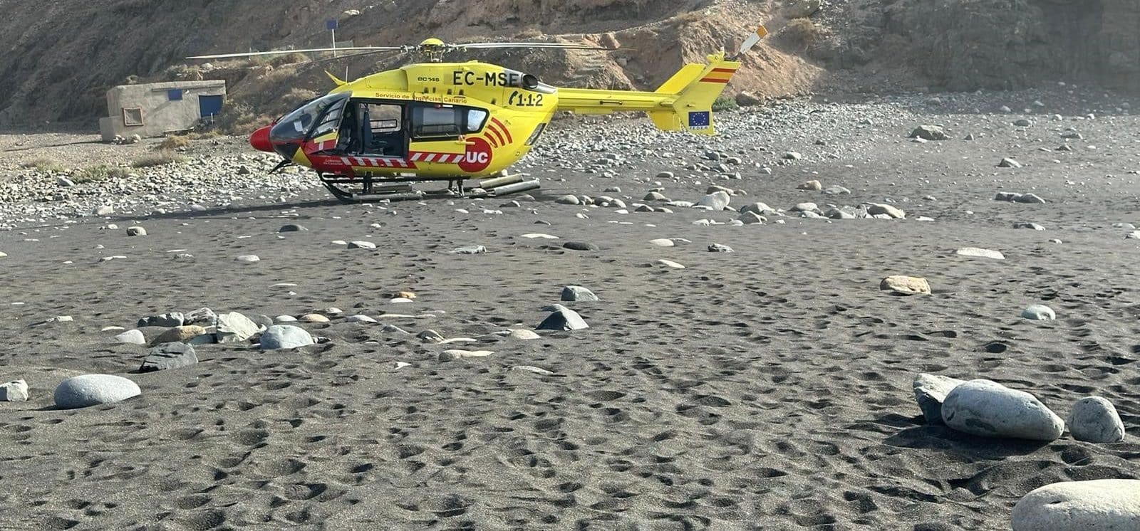 HOMBRE RESCATADO POR EL GES EN PÁJARA-FUERTEVENTURA 19-2-24
