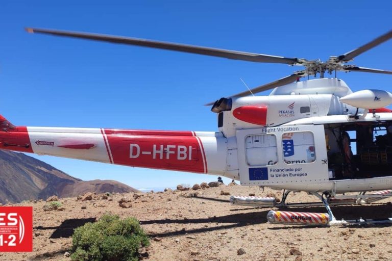 PARAPENTISTA RESCATADO POR EL GES EN EL TEIDE 22-2-24