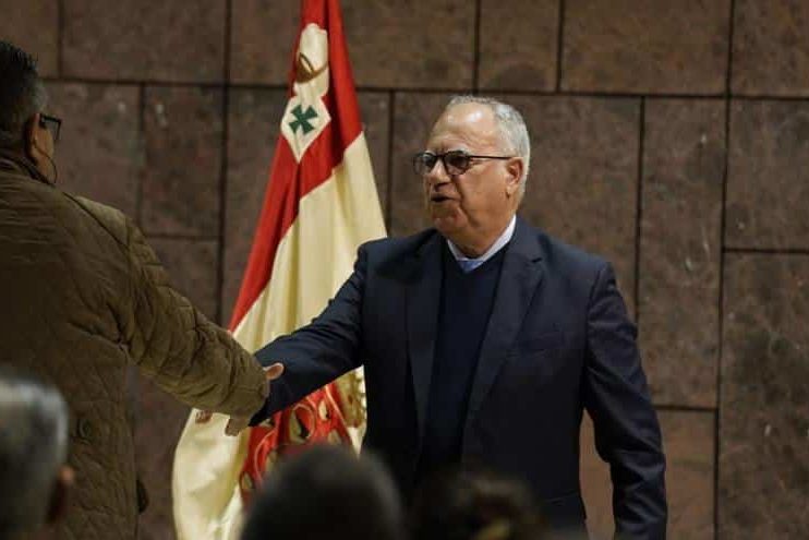 040324 Casimiro Curbelo, durante un acto con colectivos de la isla de La Gomera