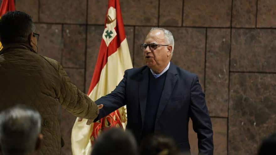040324 Casimiro Curbelo, durante un acto con colectivos de la isla de La Gomera