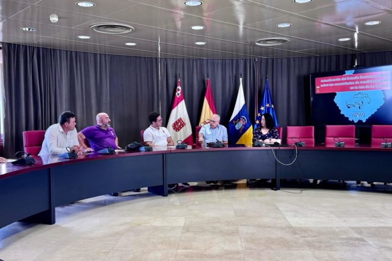 210324 Reunión en el Cabildo de La Gomera con el sector del taxi en la isla