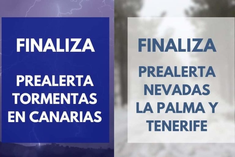 FINALIZA PREALERTA POR TORMENTAS Y POR NIEVE EN CANARIAS 25-3-24