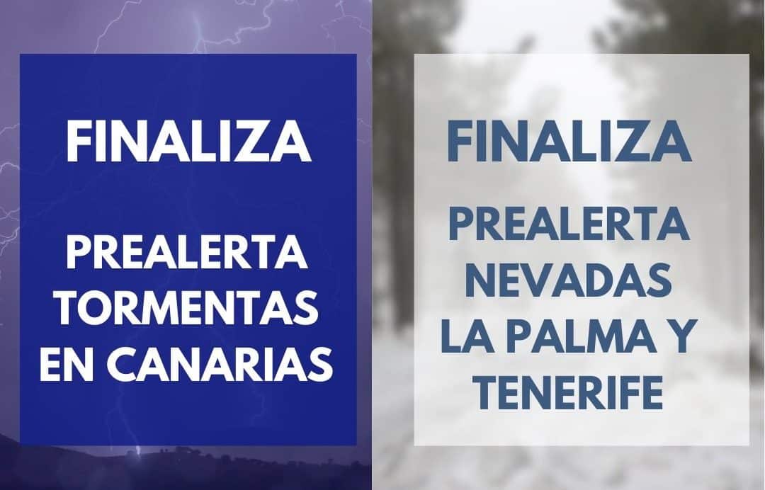 FINALIZA PREALERTA POR TORMENTAS Y POR NIEVE EN CANARIAS 25-3-24