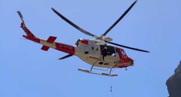 HELICÓPTERO DEL GES RESCATA A UN BELGA EN EL PASO-LA PALMA 20-2-24