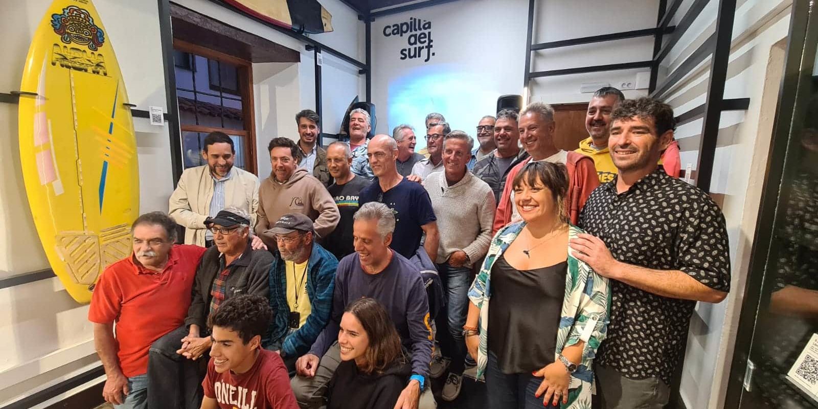 Idaira Afonso en la inauguración de la Capilla del Surf