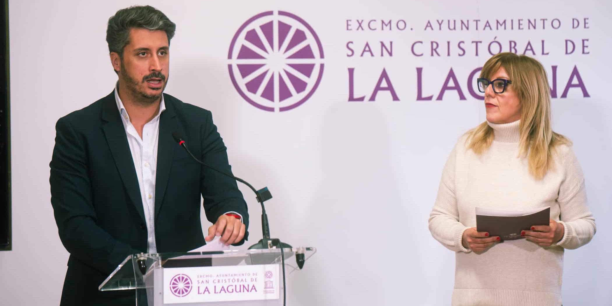 Luis Yeray Gutiérrez y Paqui Rivero en la presentación de los presupuestos