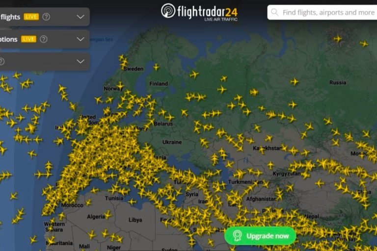 PANTALLAZO DEL ESPACIO AÉREO UCRANIANO-FLIGHT RADAR 24 13-3-24