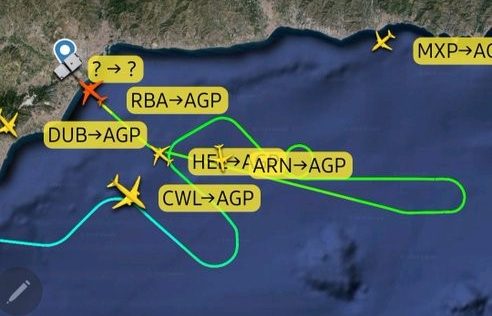VUELO PROCEDENTE DE RABAT ABORTA UN ATERRIZAJE EN MÁLAGA POR UNA PELEA A BORDO 10-3-24