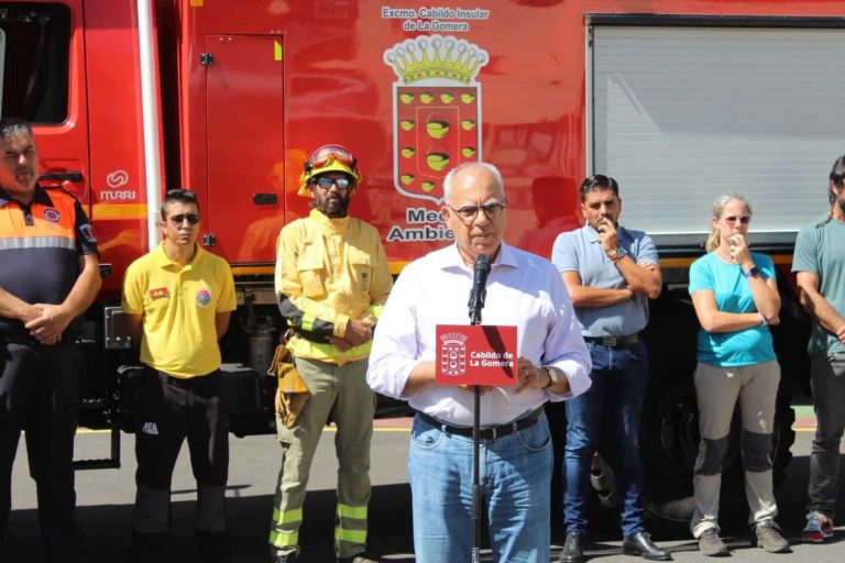 010424 Casimiro Curbelo, durante la presentación de la campaña contra incendios de La Gomera 2023