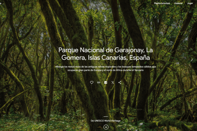 230424 Portada del reportaje dedicado a La Gomera en la colección oficial de la UNESCO de la plataforma Google Arts & Culture