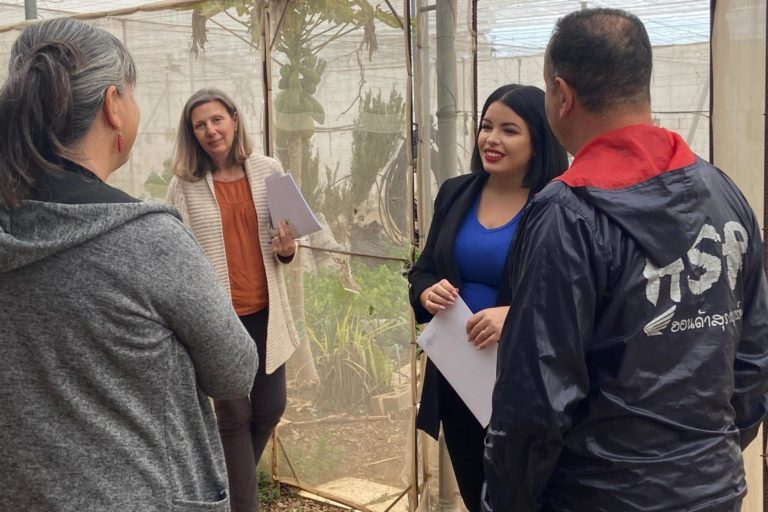 Bianca Cerbán en la finca municipal Las Crucitas