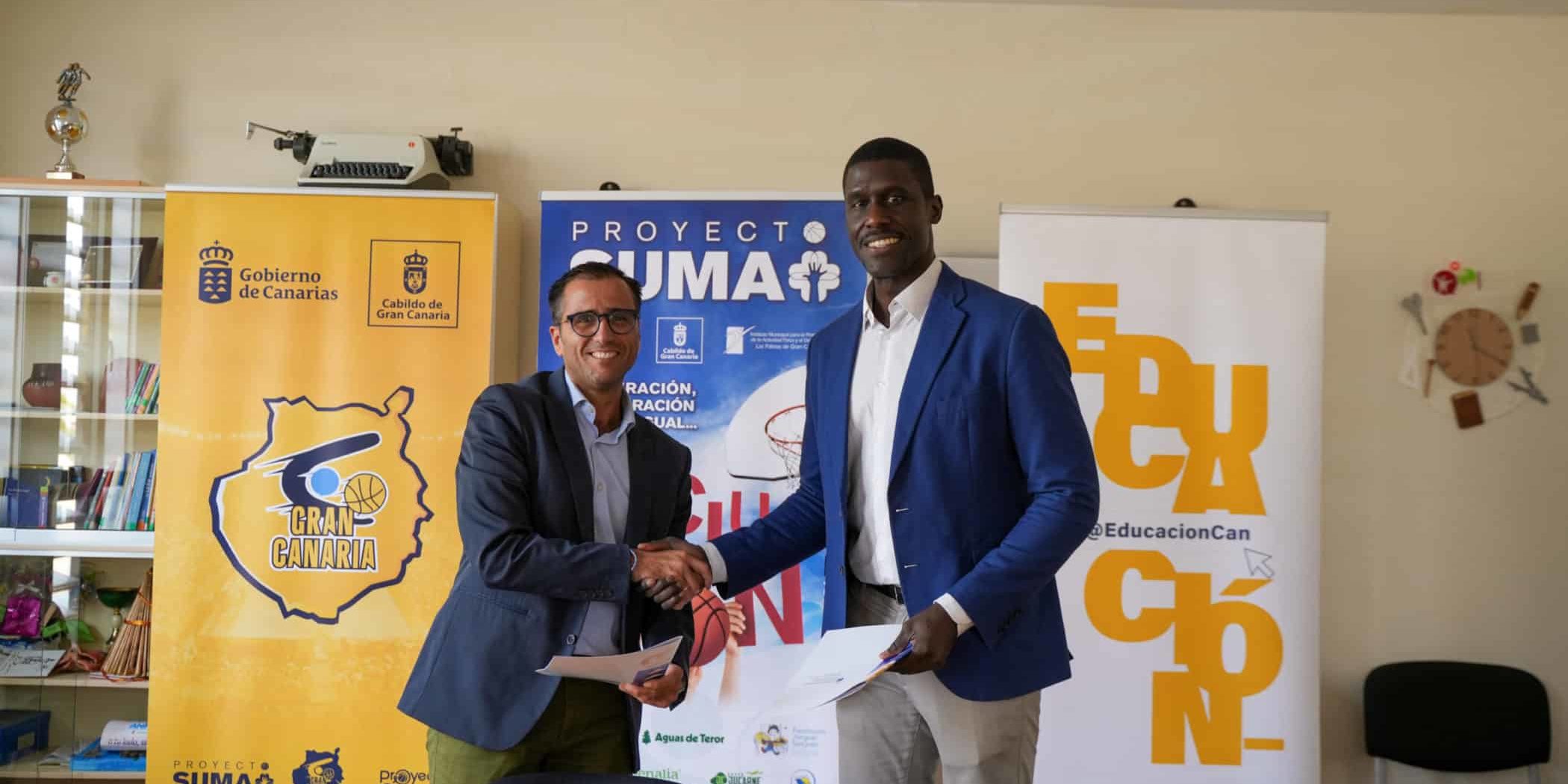 FOTO. Gobierno de Canarias y Club Baloncesto Gran Canaria firman un acuerdo para potenciar el Proyecto Suma en centros educativos (1)