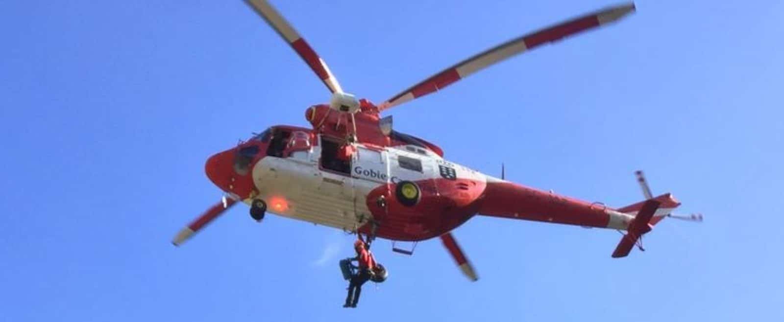HELICÓPTERO DEL GES RESCATA A UNA MUJER EN UN SENDERO DE GUÍA DE ISORA 15-4-24