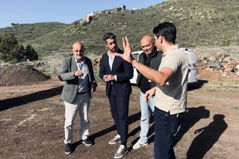 Visita al lugar de los trabajos con personal de Teidagua