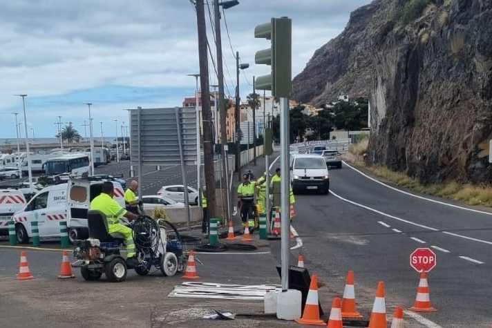 240522 Semáforo aparcamiento nuevo de Las Teresitas
