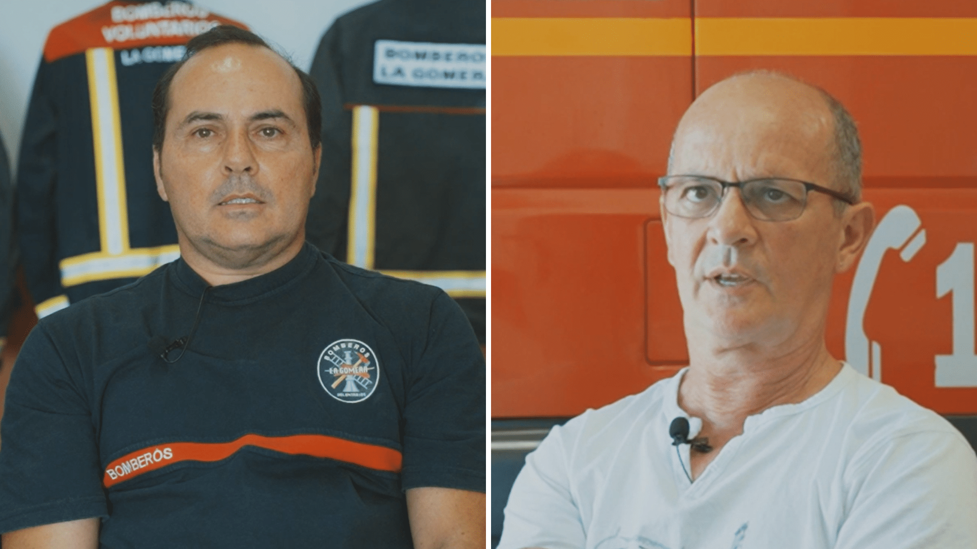 300524 Sergio Ramos Negrín (izq.), pte. de la Asociación Bomberos Voluntarios de La Gomera, y Juan Elías Bello Correa (dcha.), pte. Asociación Bomberos Voluntarios de Valle Gran Rey