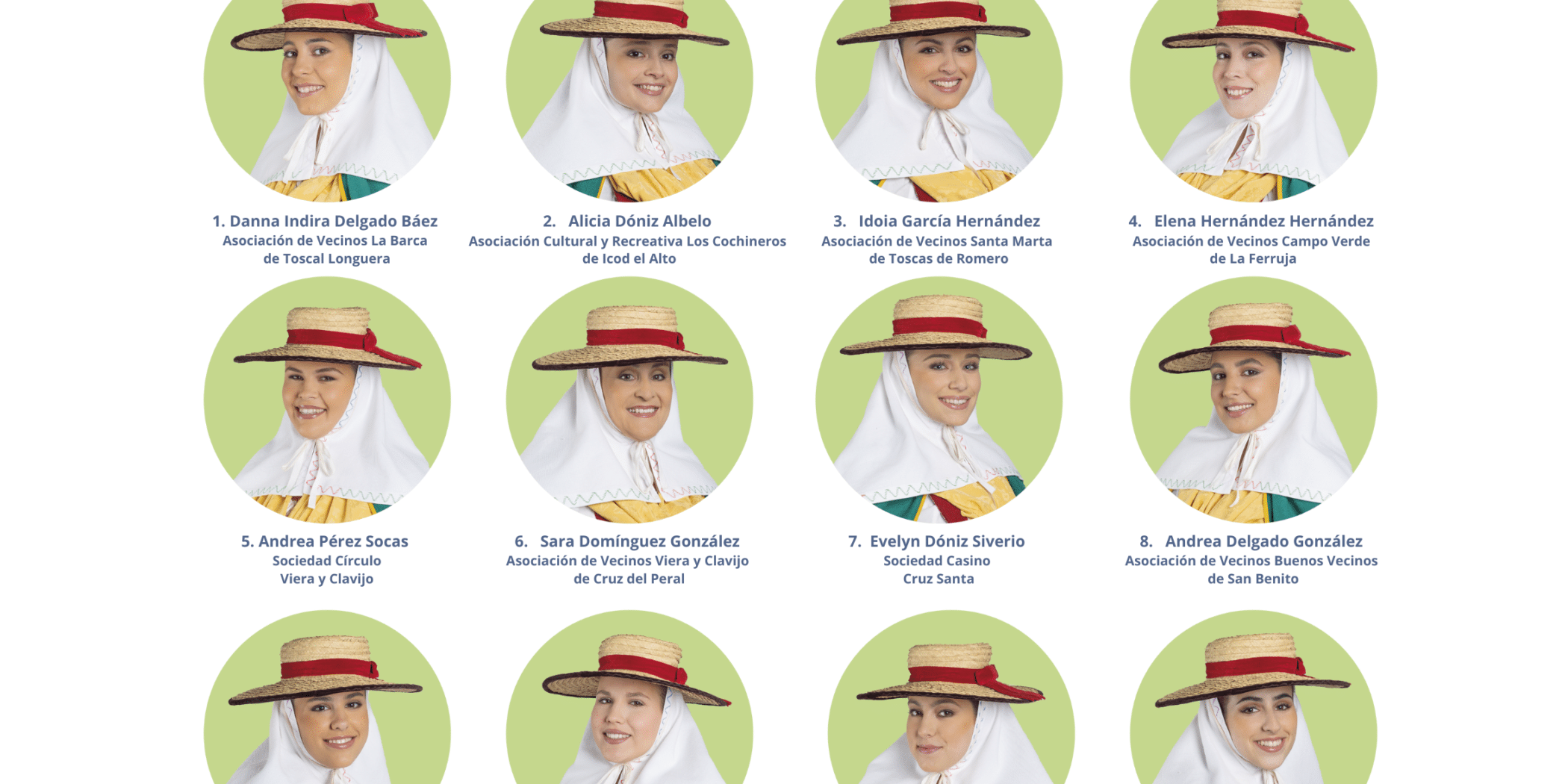 CANDIDATAS A ROMERA MAYOR FIESTAS DE MAYO 2024