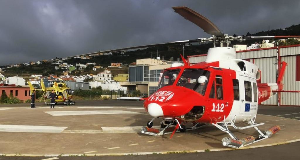 HELICÓPTERO DEL GES RESCATA A UNA SENDERISTA EN LA CALDERA DE TABURIENTE-LA PALMA 31-5-24