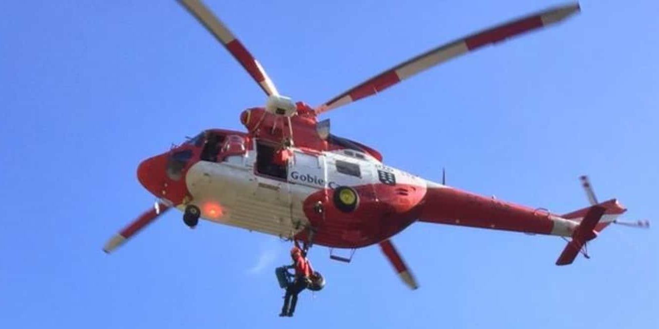 HELICÓPTERO DEL GES RESCATA A UNA SENDERISTA HERIDA EN GARAFÍA.LA PALMA 11-5-24
