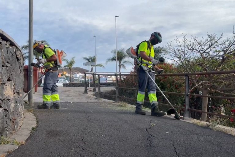 240610 Operarios del servicio de SC Limpia durante un zafarrancho