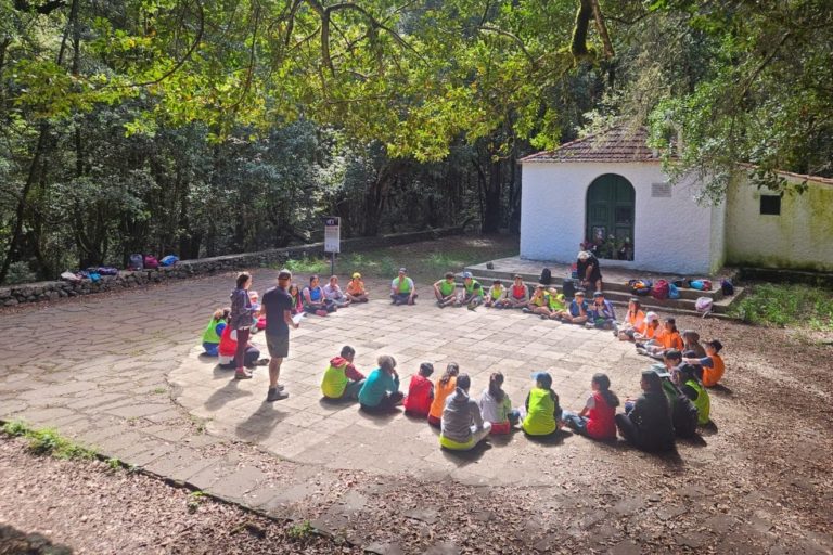 250624 Jóvenes campistas durante el primer día de convivencia en el Campamento de Verano de El Cedro, en La Gomera