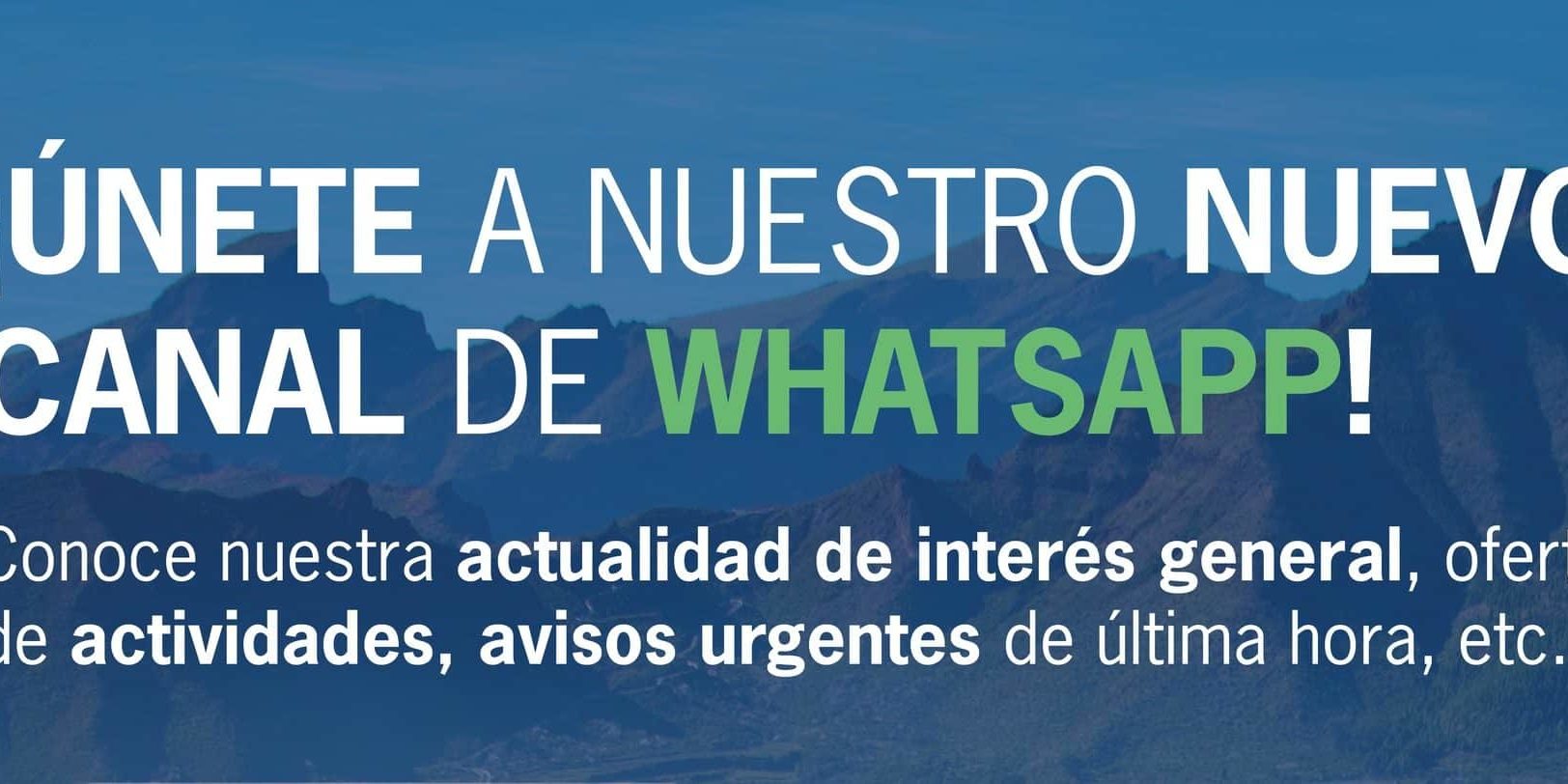 Cartel nuevo canal de WhatsApp Ayuntamiento Santiago del Teide