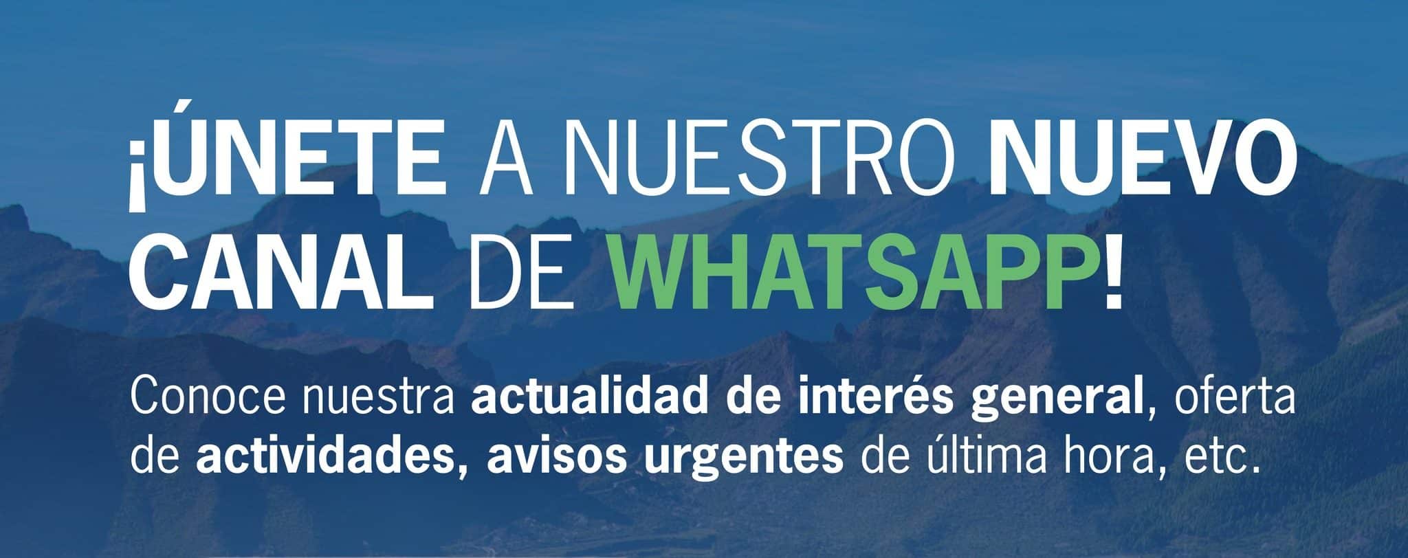 Cartel nuevo canal de WhatsApp Ayuntamiento Santiago del Teide