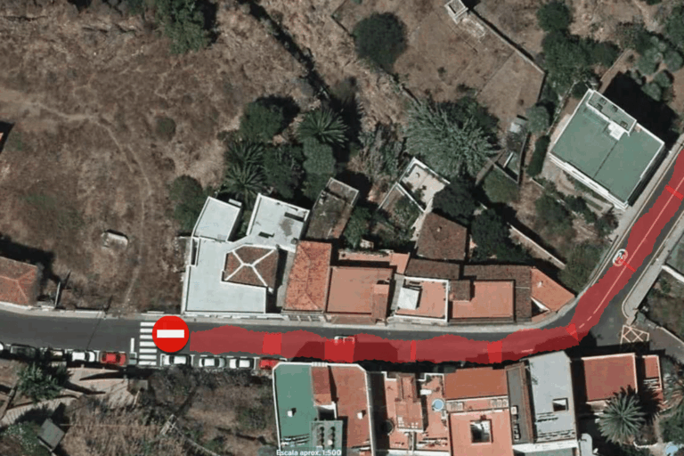 PLANO CORTE CALLE LA ALHÓNDIGA