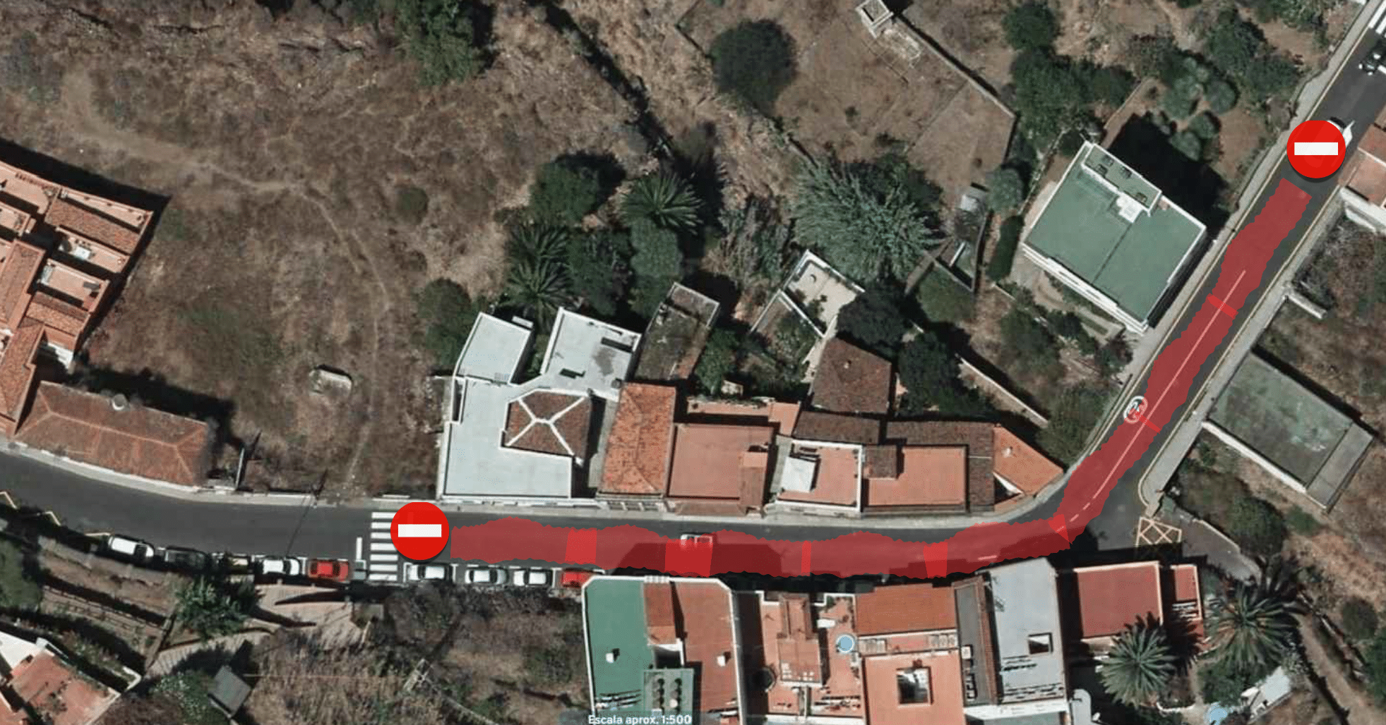 PLANO CORTE CALLE LA ALHÓNDIGA