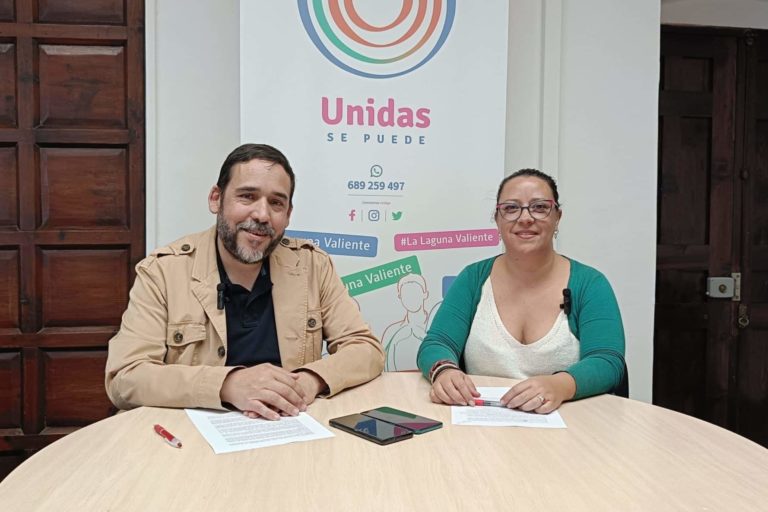 Rubens Ascanio e Idaira Afonso en la rueda de prensa