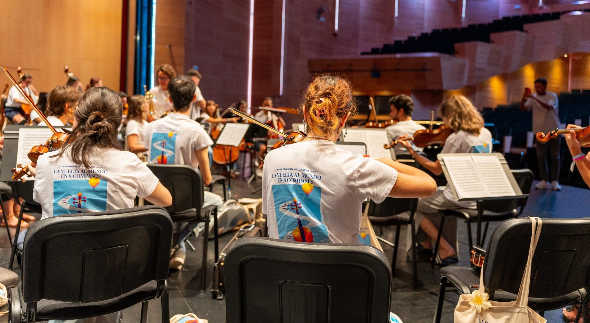230724 La Joven Orquesta de Canarias en uno de los ensayos de la nueva gira