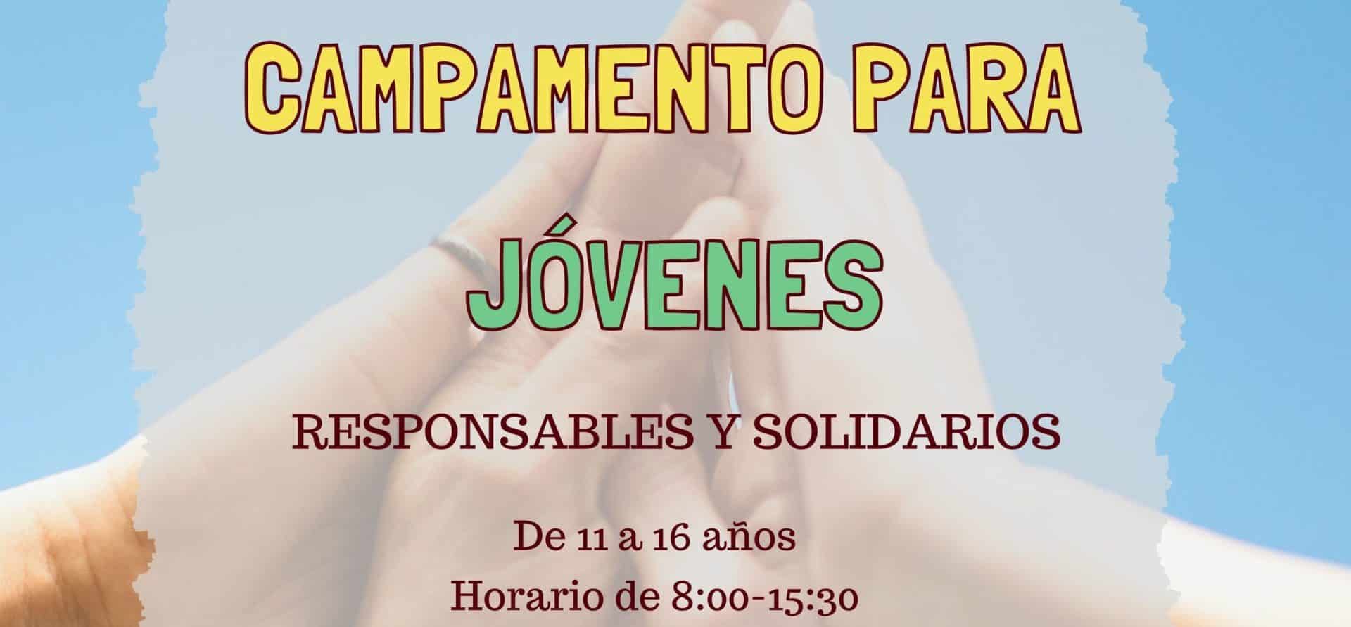 Cartel campamento para jóvenes en Santiago del Teide
